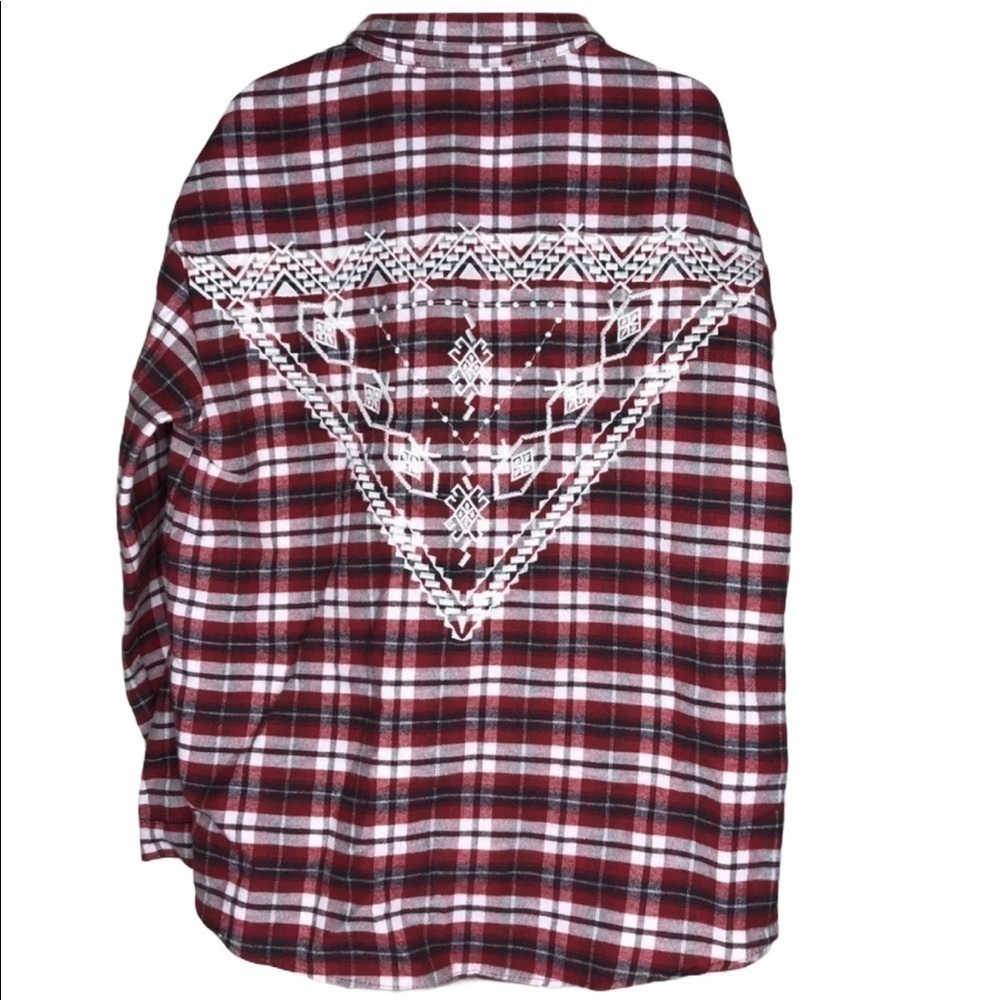 New Zara Girl Casual Aztec Plaid Blouse 5,7,8,9